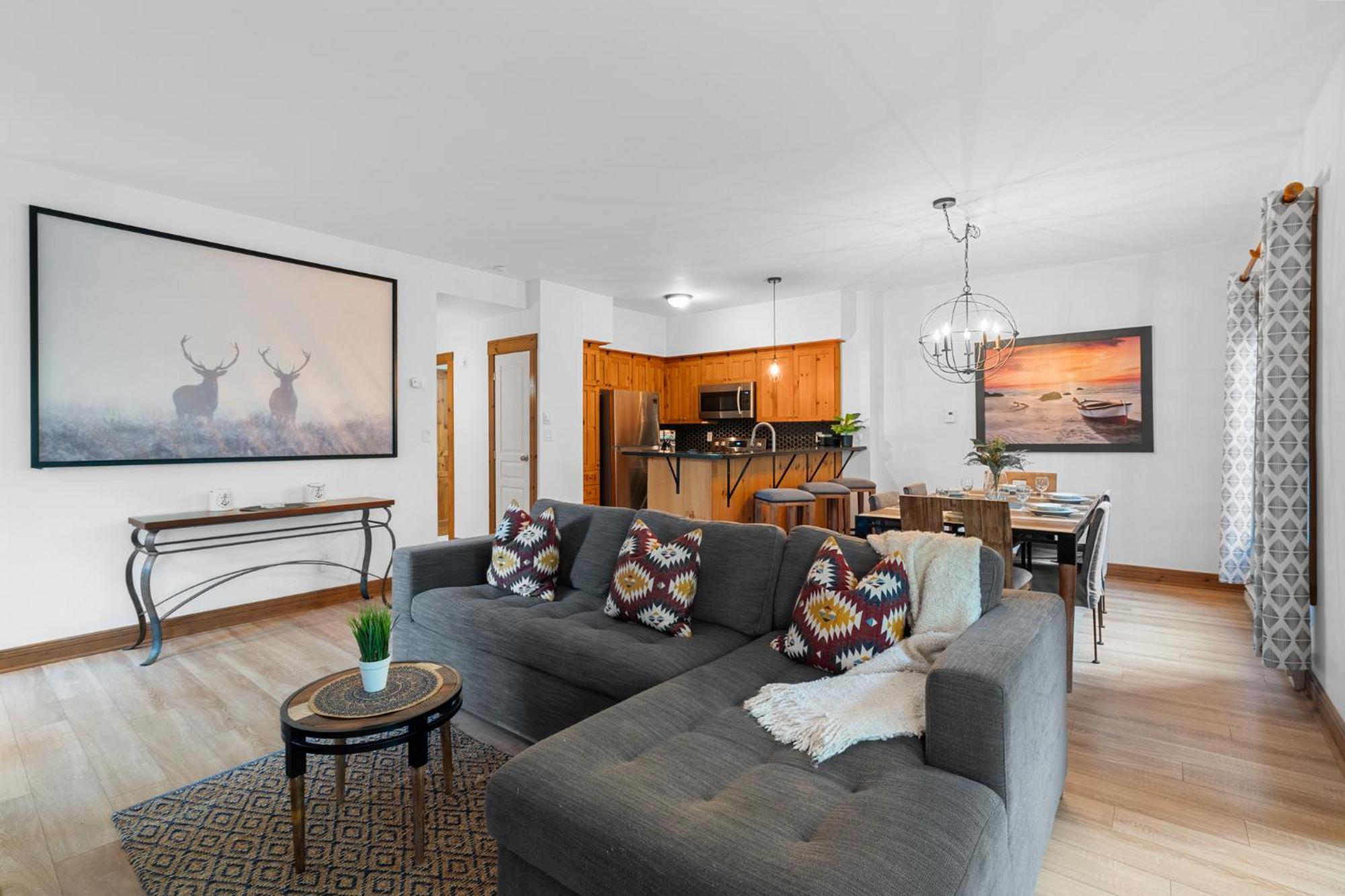 Les Falaises Tremblant - Ski Inout Condo W2Bdrs モントランブラン エクステリア 写真
